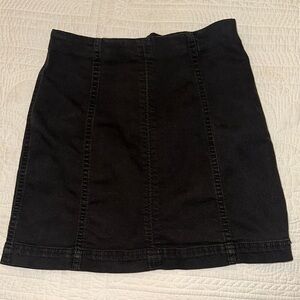 Black Jean Free People skirt